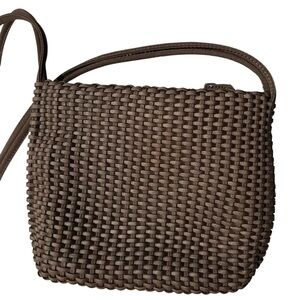 Nine West Brown Woven Shoulder Bag